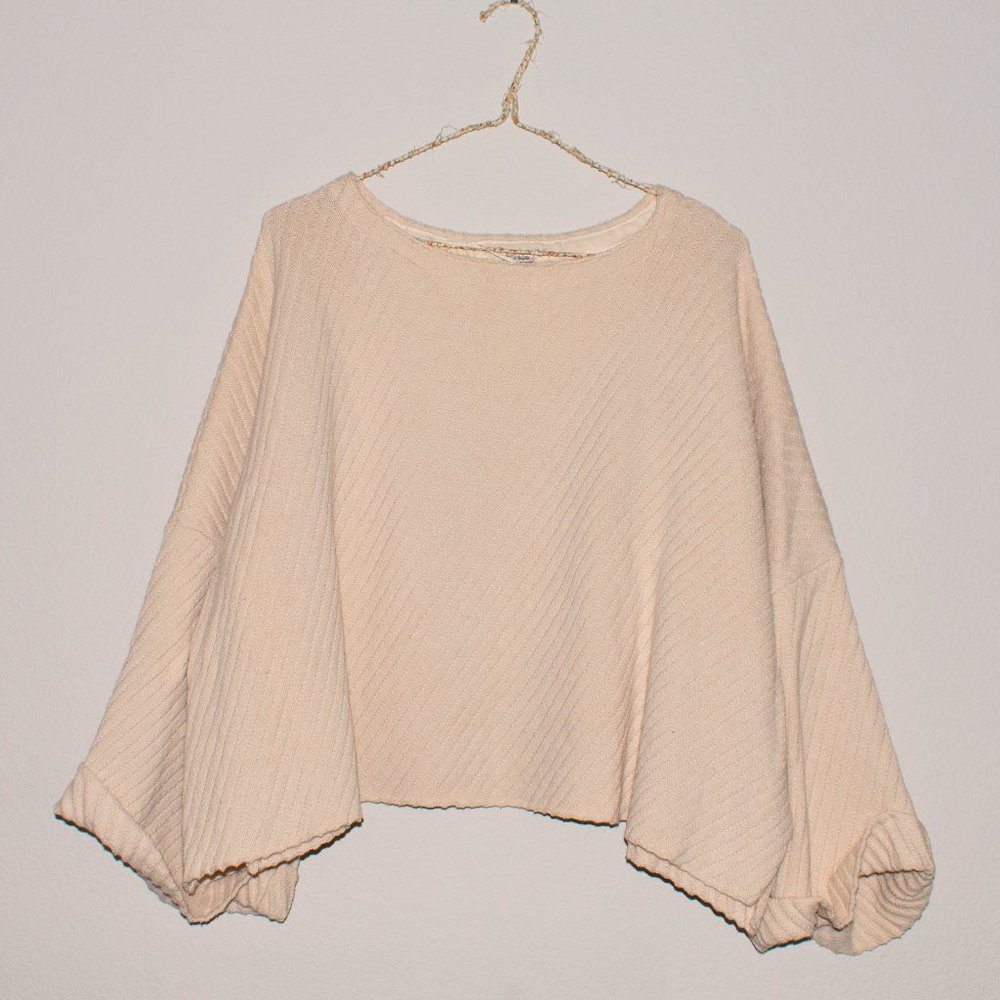 Free People Oversized Cropped Sweater